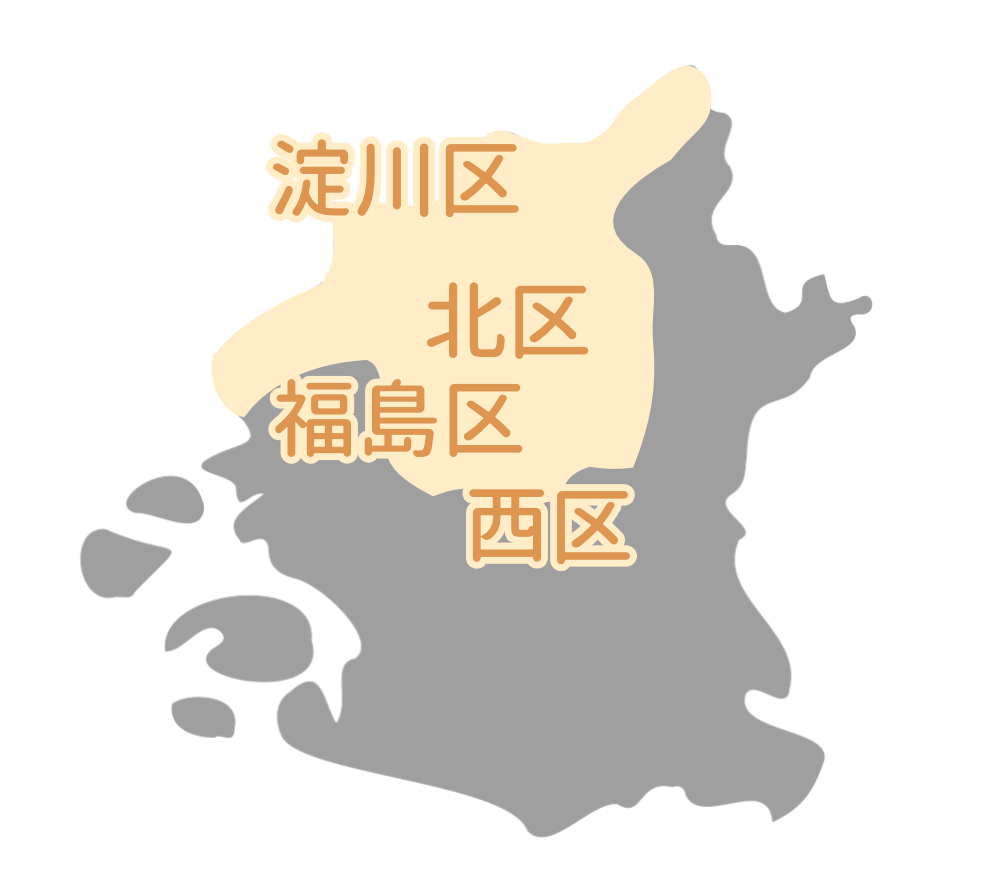 大阪市内の地図